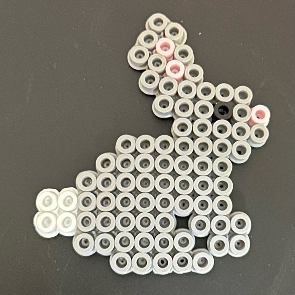 Bunny Perler bead magnet